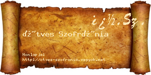 Ötves Szofrónia névjegykártya